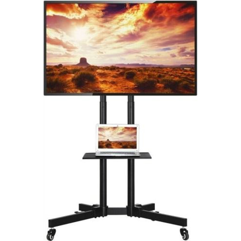 Techly Mobile stand for TV 37-70 inches, 50 kg, 2 shelves