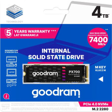 Goodram PX700 SSD SSDPR-PX700-04T-80 internal solid state drive M.2 4.1 TB PCI Express 4.0 NVMe 3D NAND