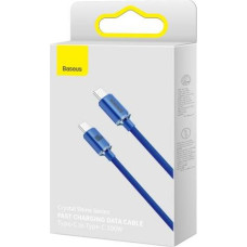 Baseus Type-C - Type-C Crystal Shine series fast charging data cable 100W 1.2m Blue (CAJY000603)
