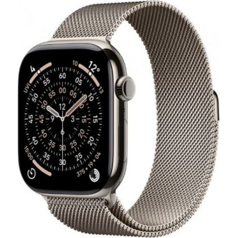 Apple Watch Series 11&nbsp;GPS + Cellular 46mm&nbsp;Natural Titanium Case with Natural Milanese Loop