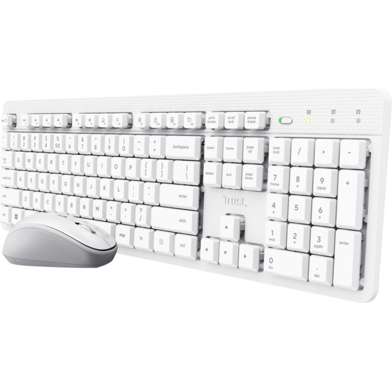 Trust Ody II Wireless US - set (keyboard + mouse), white