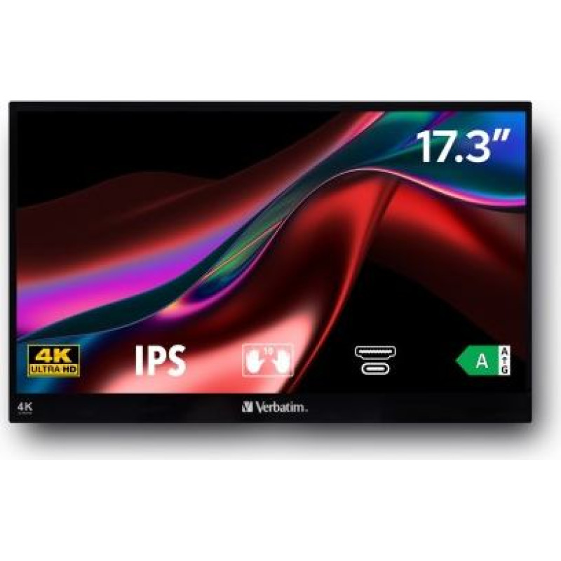 Verbatim Portable Touchscreen Monitor Ultra HD 4K