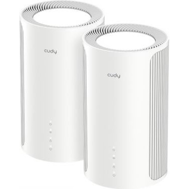 Cudy Router M11000 (2-pack) 2,5G Tri-Band Wi-Fi 7 Mesh Solution