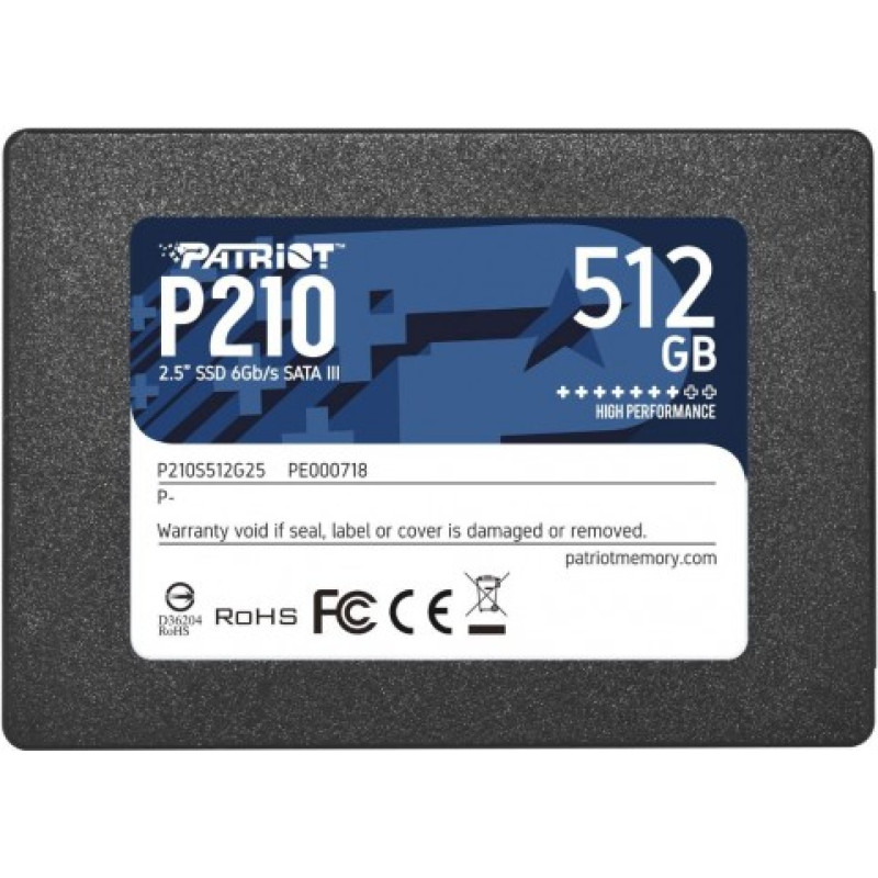 Patriot Disc SSD 512GB P210 520/430 MB/s SATA III 2.5