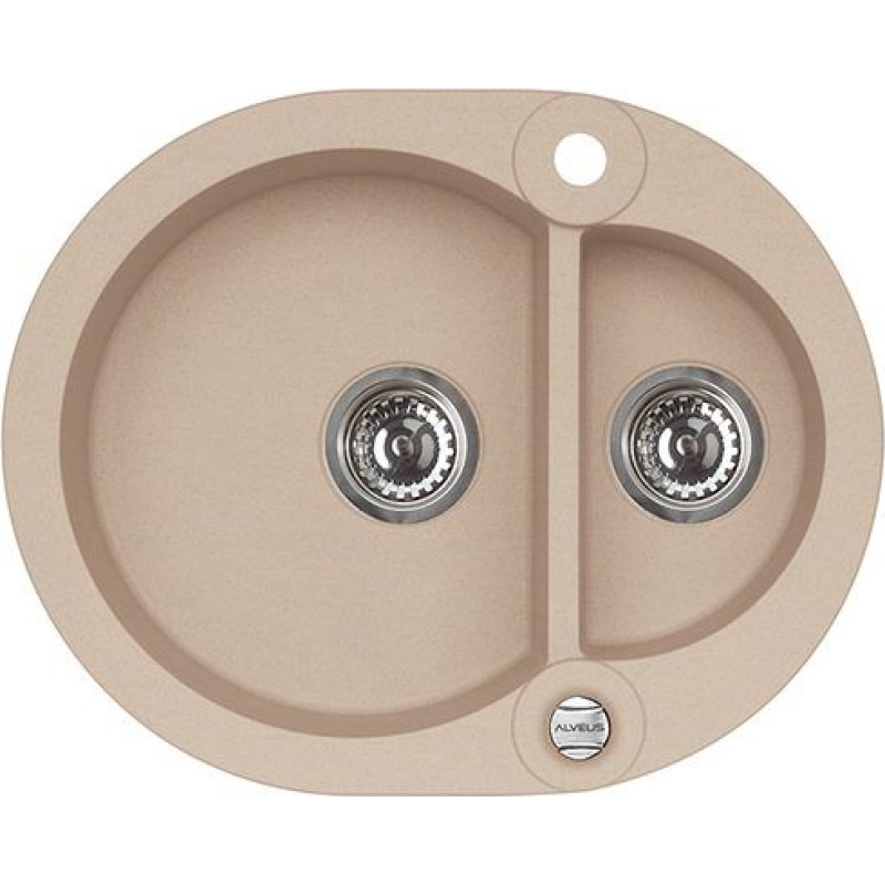 Alveus Granīta izlietne ROLL 80-55, smil&scaron;u krāsa + sifons + vārsts 1218155