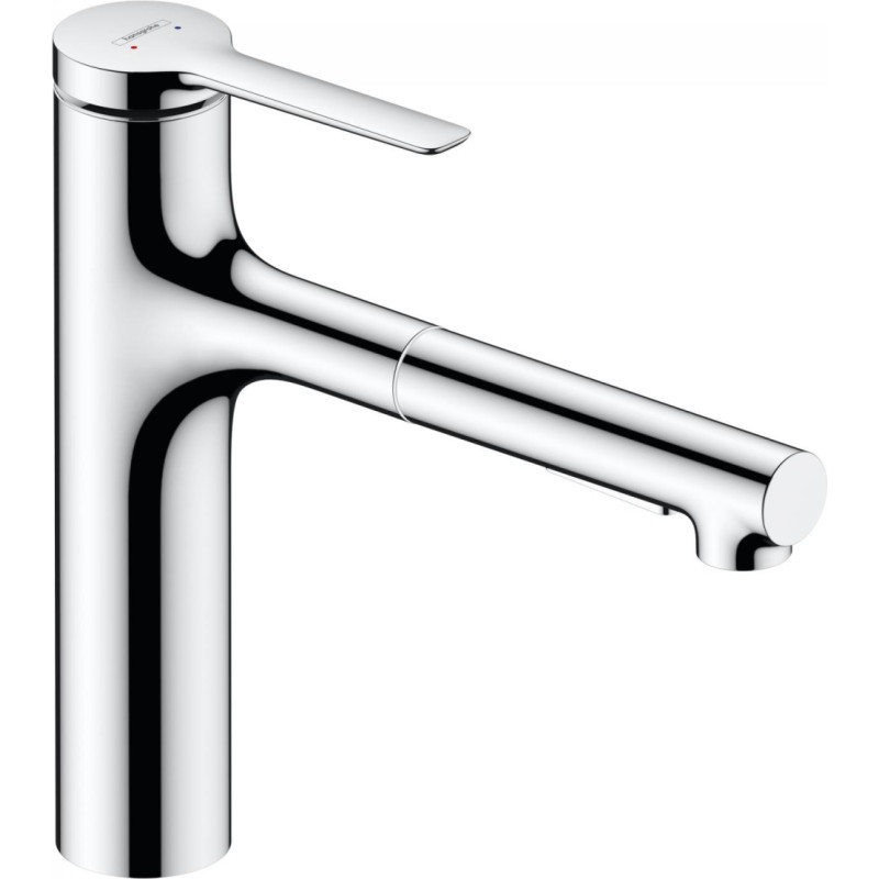 Hansgrohe Virtuves jaucējkrāns ar izvelkamu &scaron;ļūteni, Zesis M33, 74801000, hroma.
