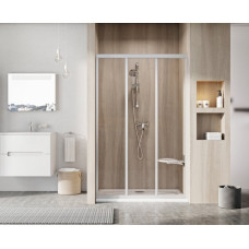 Ravak Du&scaron;as durvis Supernova ASDP3-110 balta+plastmasa Pearl 00VD01R211