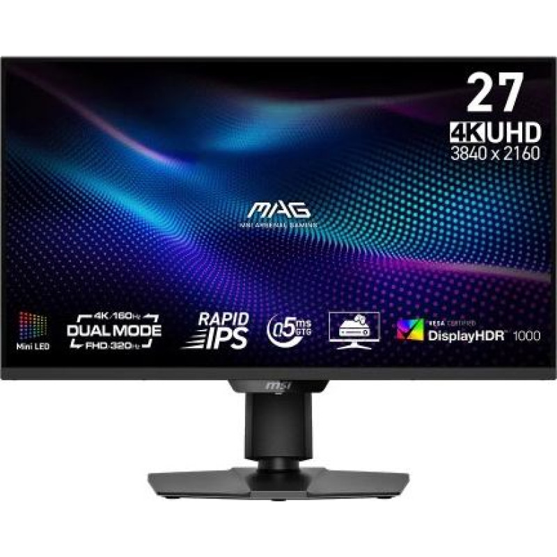 MSI Monitor MAG 274UPDF E16M 27 inches/LED/FHD/FLAT/160Hz/Black