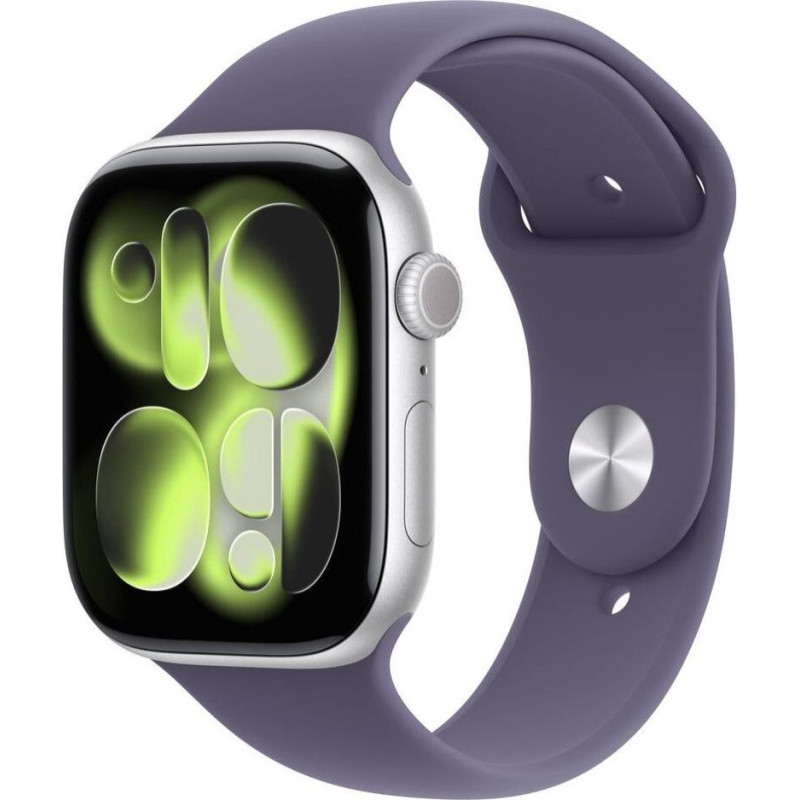 Apple Smartwatch Apple Watch 11 GPS + Cellular 46mm Silver Alu Sport Band S/M Fioletowy  (MFCP4ZR/A)