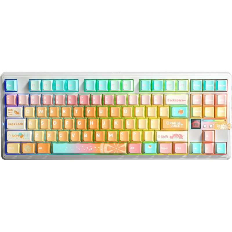 Aula Gasket F87 Pro V2 Orange Soda Kailh Meteorite Ice Cream RGB Keyboard