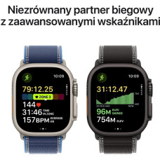 Apple Smartwatch Apple Watch Ultra 3 GPS + Cellular 49mm Natural Titanium / Ocean Band Niebieski (MEWH4QR/A)