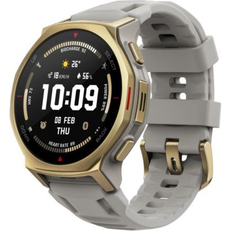 Amazfit T-Rex 3 Pro NFC, 44mm with Silicone Strap, Arctic Gold EU W2548GL2N
