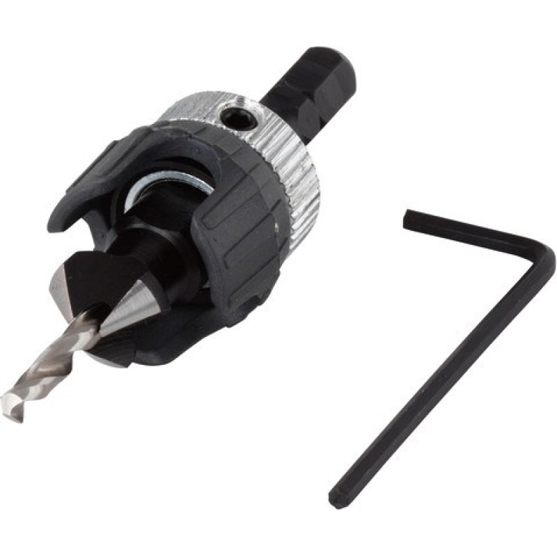 Wolfcraft 2544000 - 3,2-12mm Screw Starter With Countersink and Depth Stop