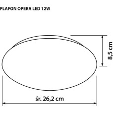 Activejet Modern LED ceiling plafond Activejet OPERA LED 12W