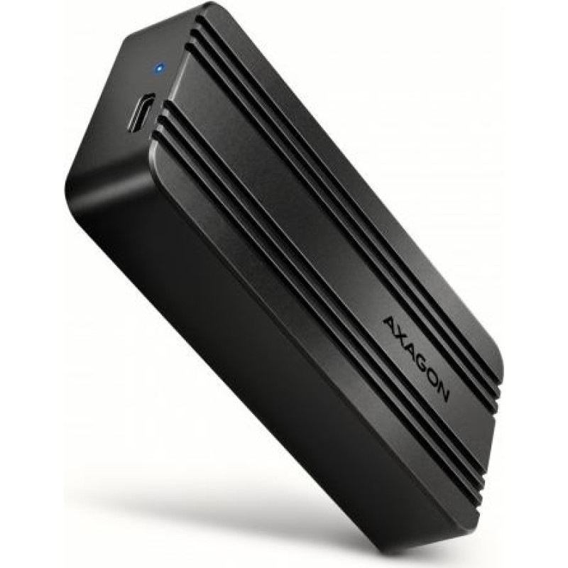 Axagon External aluminum enclosure EEM2-40G USB4 Gen 3x2 M.2 NVMe SSD 40Gbps, passive cooling, USB-C cable, silicone sleeve