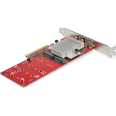 Startech Kontroler StarTech PCIe 3.0 x8 - 2x M.2 M-key (PEX8M2E2)