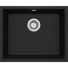 Franke Zlewozmywak Franke Granitinė plautuvė Franke Maris, MRG 110-52, Juoda matinė, juodas rankinis ventilis