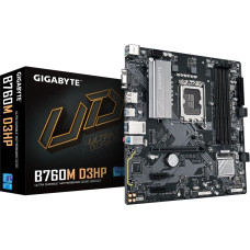 Gigabyte B760M D3HP Motherboard - Intel Core 14th Gen CPUs, 4+1+1 Phases VRM, up to 5600MHz DDR5, 2xPCIe 4.0 M.2, GbE LAN, USB 3.2 Gen 1
