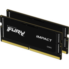 Kingston Fury Pamięć do laptopa Kingston Fury Impact, SODIMM, DDR5, 64 GB, 4800 MHz, CL38 (KF548S38IBK2-64 )
