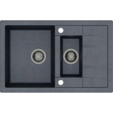 Quadron Zlewozmywak Quadron MORGAN 156 GraniteQ stalowy / czarny metalik