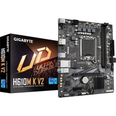 Gigabyte H610M K V2 Motherboard - Intel Core 14th CPUs, up to 5600MHz DDR5, 1xPCIe 3.0 M.2, 1GbE LAN, USB 3.2 Gen 1
