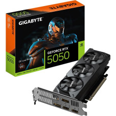 Gigabyte GeForce RTX 5050 OC Low Profile 8G Graphics Card - 8GB GDDR6, 128bit, PCI-E 5.0, 2587MHz Core Clock, 2 x DP, 2 x HDMI, NVIDIA DLSS 4, GV-N5050OC-8GL