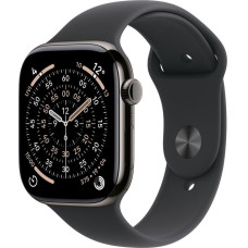 Apple Smartwatch Apple Watch 11 GPS + Cellular 46mm Slate Titanium Sport Band S/M Czarny (MFD14ZR/A)