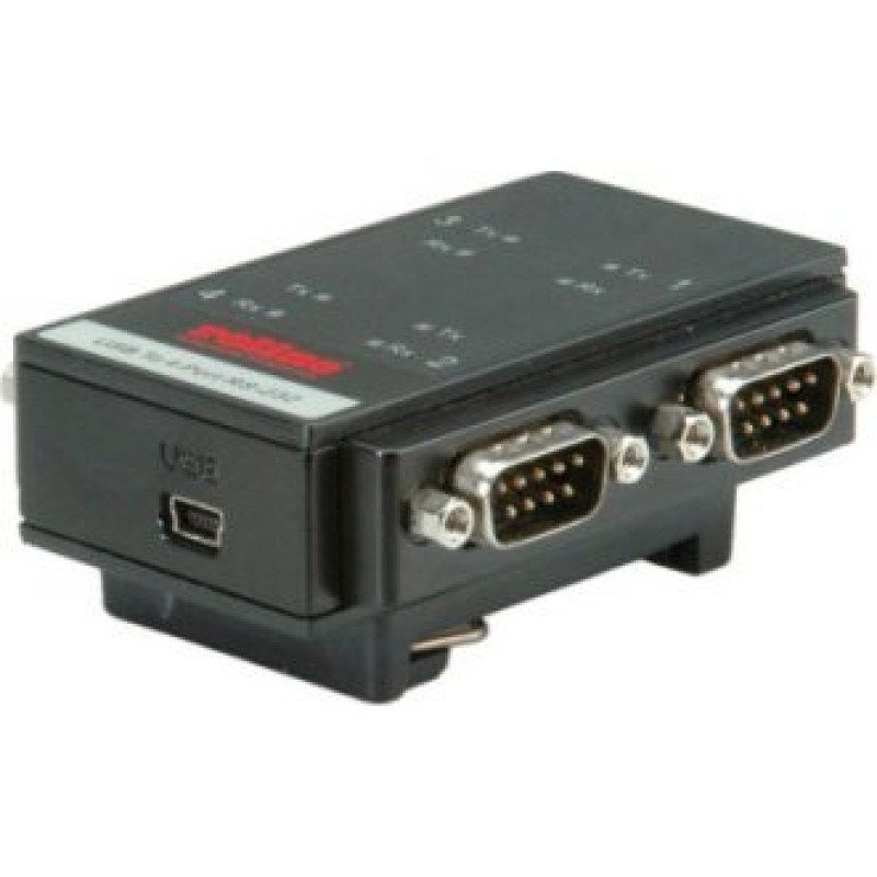 Roline Adapter USB Roline USB-A - RS-232 x4 Czarny  (12.02.1003)