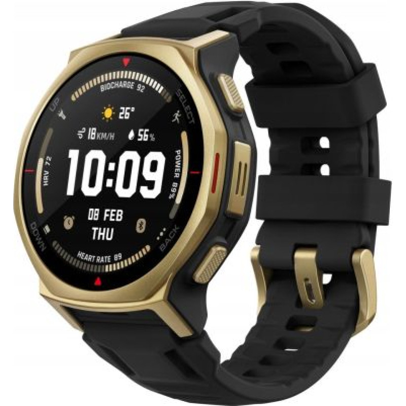 Amazfit T-Rex 3 Pro NFC, 44mm with Silicone Strap, Black Gold EU W2548GL1N