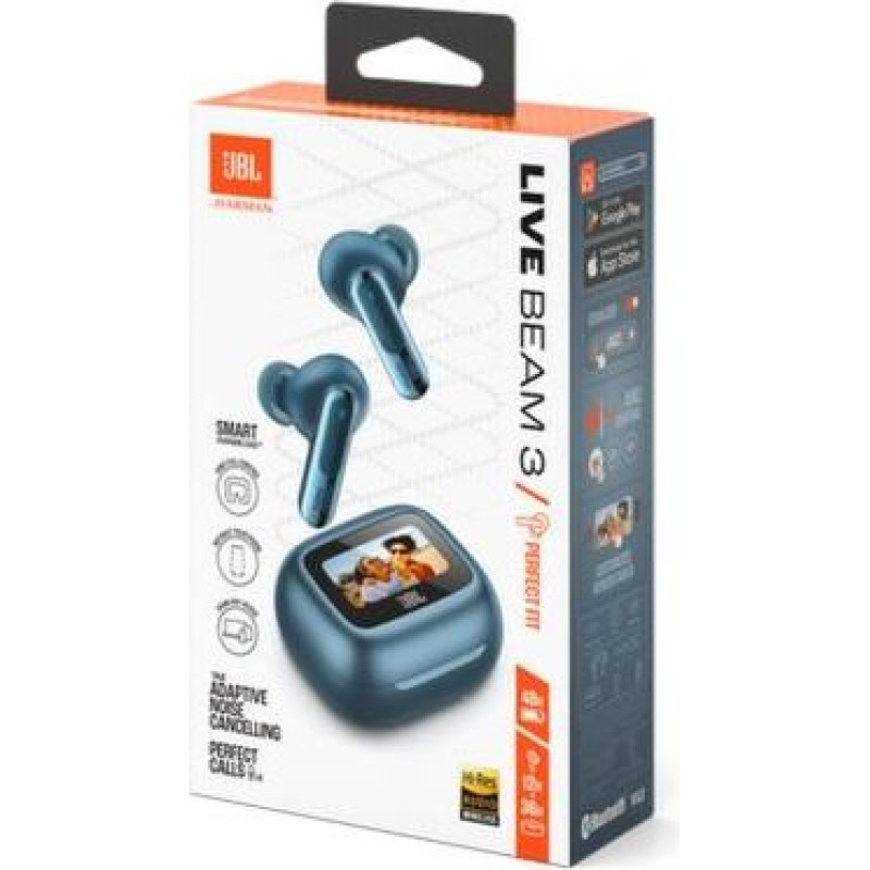 JBL Live Beam 3 TWS Bluetooth Wireless In-Ear Earbuds Blue EU