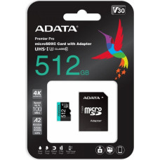 Adata Karta microsd premier pro 512 gb uhs1 u3 v30 a2 + adapter