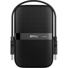 Silicon Power Dysk zewnętrzny hdd silicon power armor a60 (1tb; 2.5"; usb 3.2; 5400 obr/min; black; sp010tbphda60s3a)