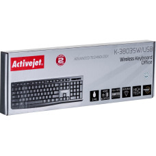 Activejet K-3803SW Keyboard wireless battery powered by 1x 1.5V AAA black