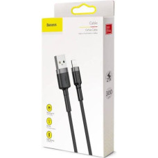 Baseus Lightning Cafule Cable, 2A, 3m Gray/Black (CALKLF-RG1)