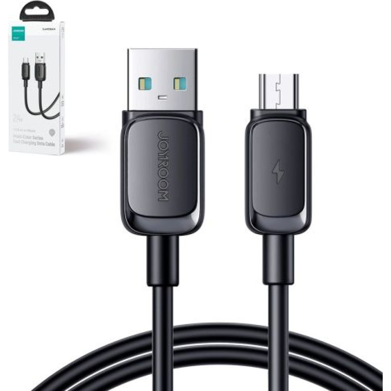 Joyroom USB - Micro USB Cable Multi-Color Series A14, 480mb/s, 2.4A, 2m, Black (S-AM018A14B)