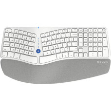 Delux GM901D BT+2.4G Ergonomic Wireless Keyboard (White) (QWERTY)