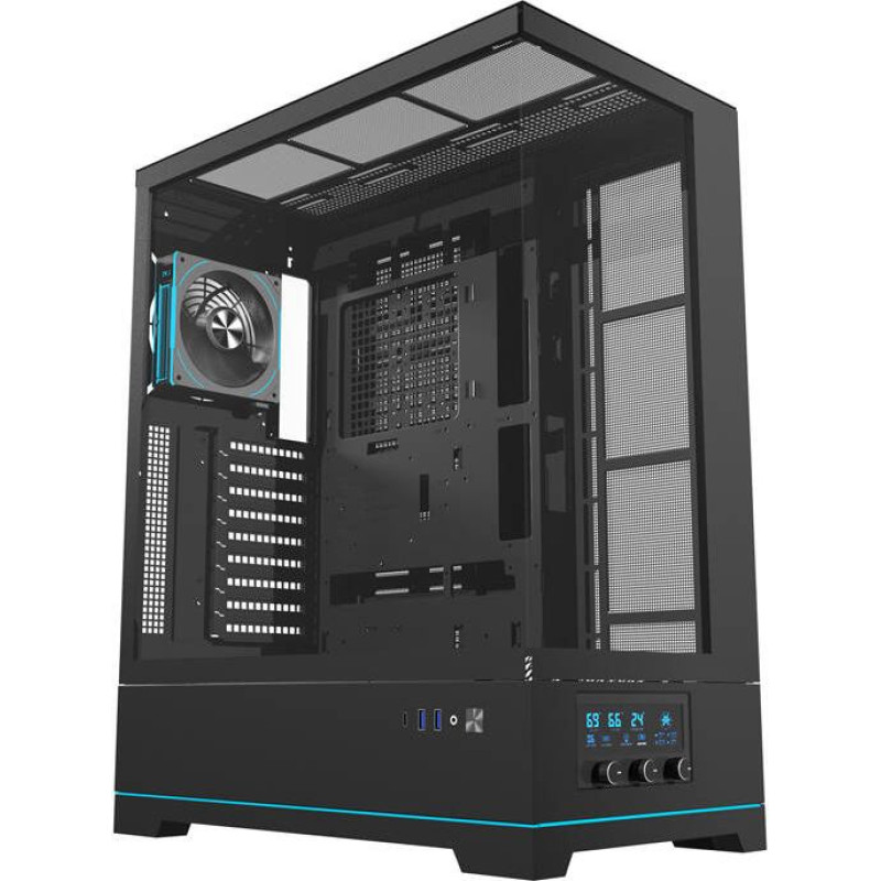 Darkflash DY451L PRO computer case (black) + 1 fan