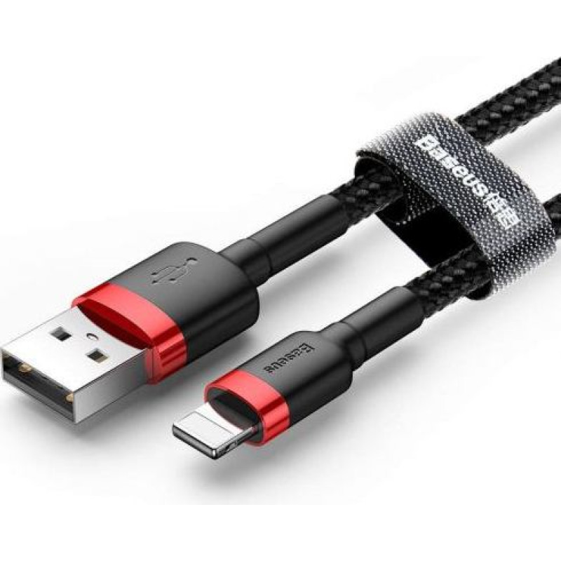 Baseus Lightning Cafule Cable 1.5A 2m Red + Black (CALKLF-C19)