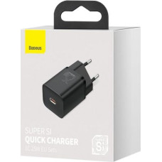 Baseus Travel Charger Super Si 1C Quick Charger 25W EU Black (CCSP020101)