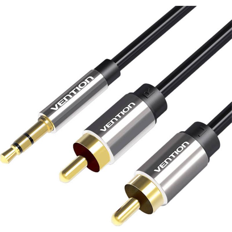 Vention Cable Audio 2xRCA to 3.5mm Vention BCFBD 0.5m (black)