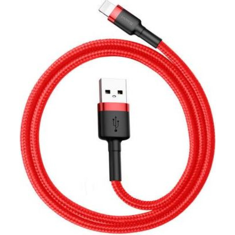 Baseus Lightning Cafule Cable 2.4A 0.5m Red + Red (CALKLF-A09)