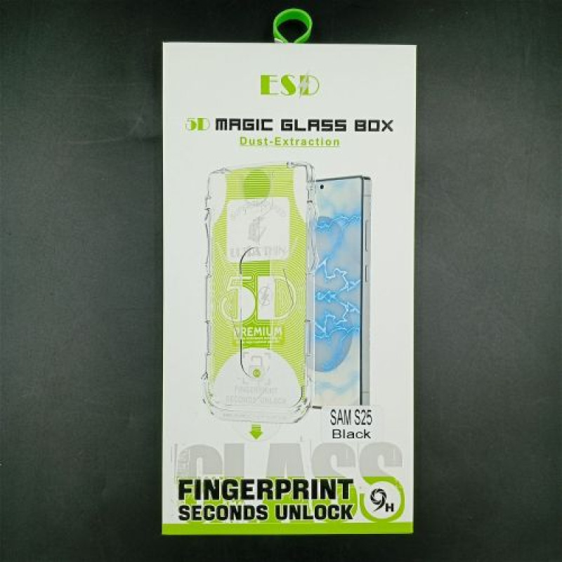 Noname [NoName] Samsung Galaxy S25 Screen Protector Tempered Glass 9H FingerprintUnlock with installation frame Transparent