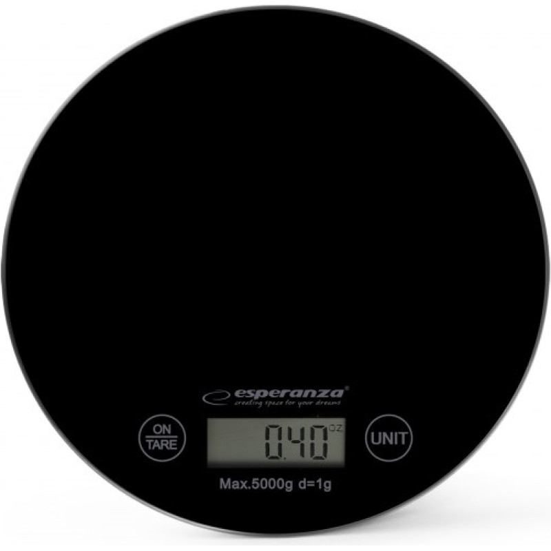 Esperanza EKS003K kitchen scale Black Countertop Round Electronic kitchen scale