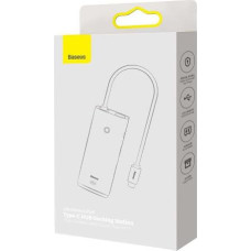 Baseus HUB Lite Series 6-in-1 Multifunctional (Type-C to 2x USB 3.0 / Type-C / HDMI 1.4 / SD/TF) Black (WKQX050001)