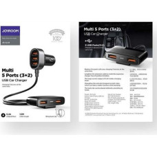 Joyroom Car Charger 5-in-1, U+U+U+U+U 31W, Black (JR-CL03)