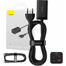 Baseus Quick Charger Baseus GaN3 Pro, 2x USB-C, 2x USB, 65W (black)