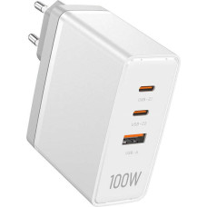 Vention Wall charger, Vention, FEGW0-EU, 2xUSB-C, USB- A, 100W/100W/30W, GaN (white)