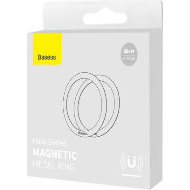 Baseus Magnetic Ring Halo Series (2pcs), Silver (PCCH000002)