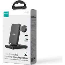 Joyroom Charging Station 4-in-1 for Apple iPhone (7.5W), AirPods (5W), Apple Watch (2.5W) + Lightning+Lightning+U, PD 5W, Black (JR-WQS02)