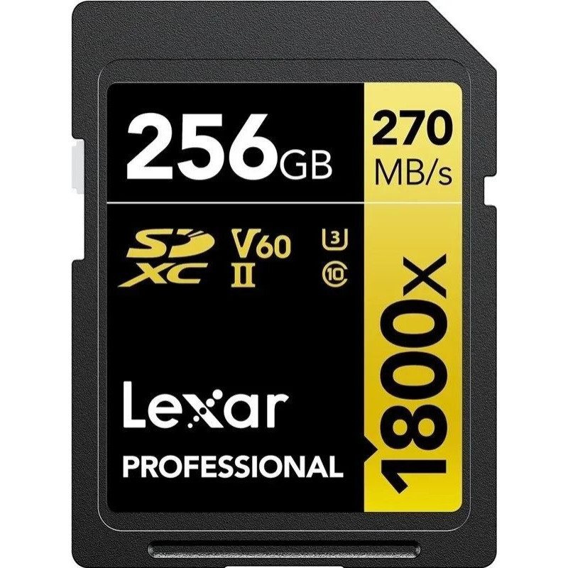 Lexar SDXC 256GB Professional 1800x UHS-II U3 (180/270 MB/s)